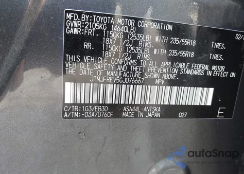 2016 Toyota Rav4 Se z USA, uszkodzony, nr VIN JTMJFREV5GJ076667